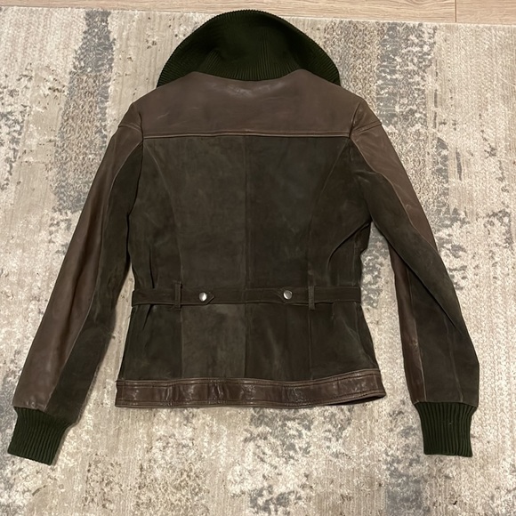 Stone Mountain brown leather bomber jacket - Picture 2 of 5